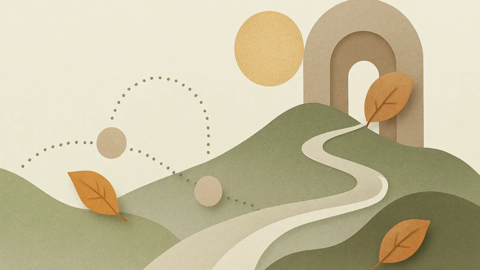 Abstract autumn landscape with five elements colors blending into a BaZi chart overlay, symbolizing seasonal energy transitions.